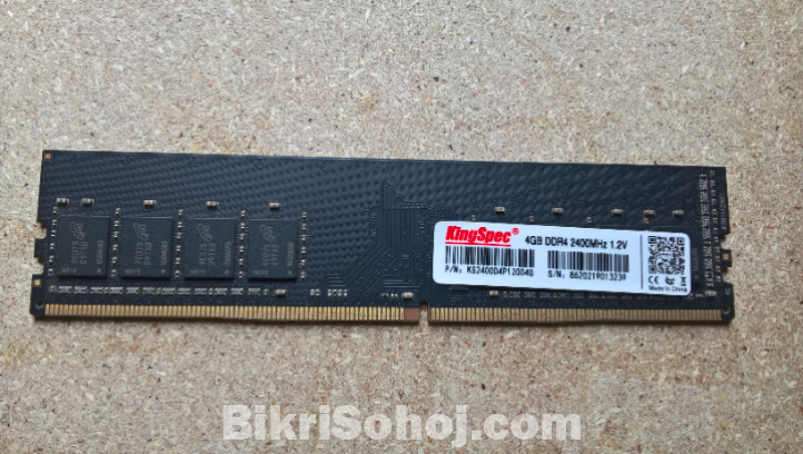 Both DDR4 , 4GB +4GB total 8 GB RAM  (Both Used)